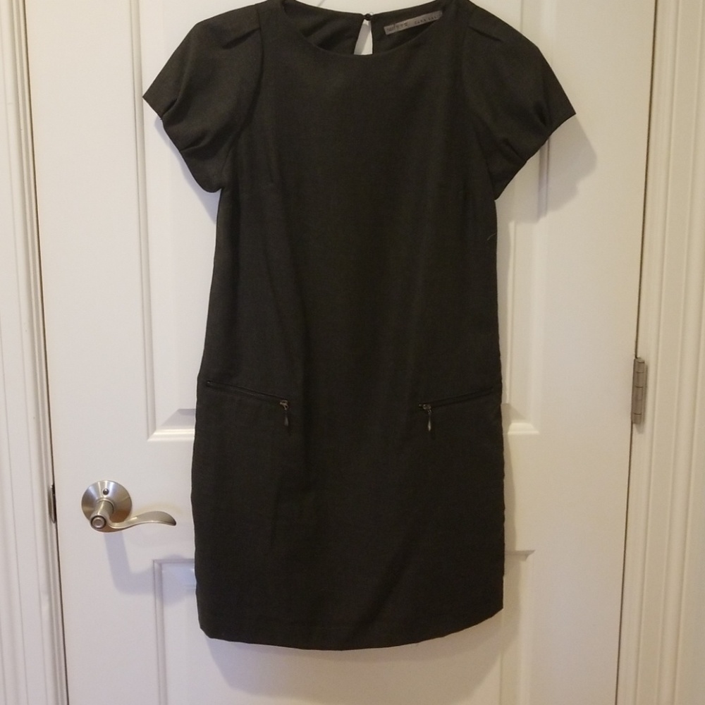 Zara basic dark grey dress